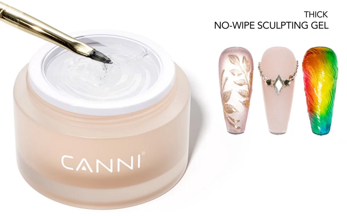 Canni UV Gellak Thick No-Wipe Decoratie Gel - 10 gram - Zonder Kwastje - Gellak Kleuren - Canni Gellak - Gellak Nagellak