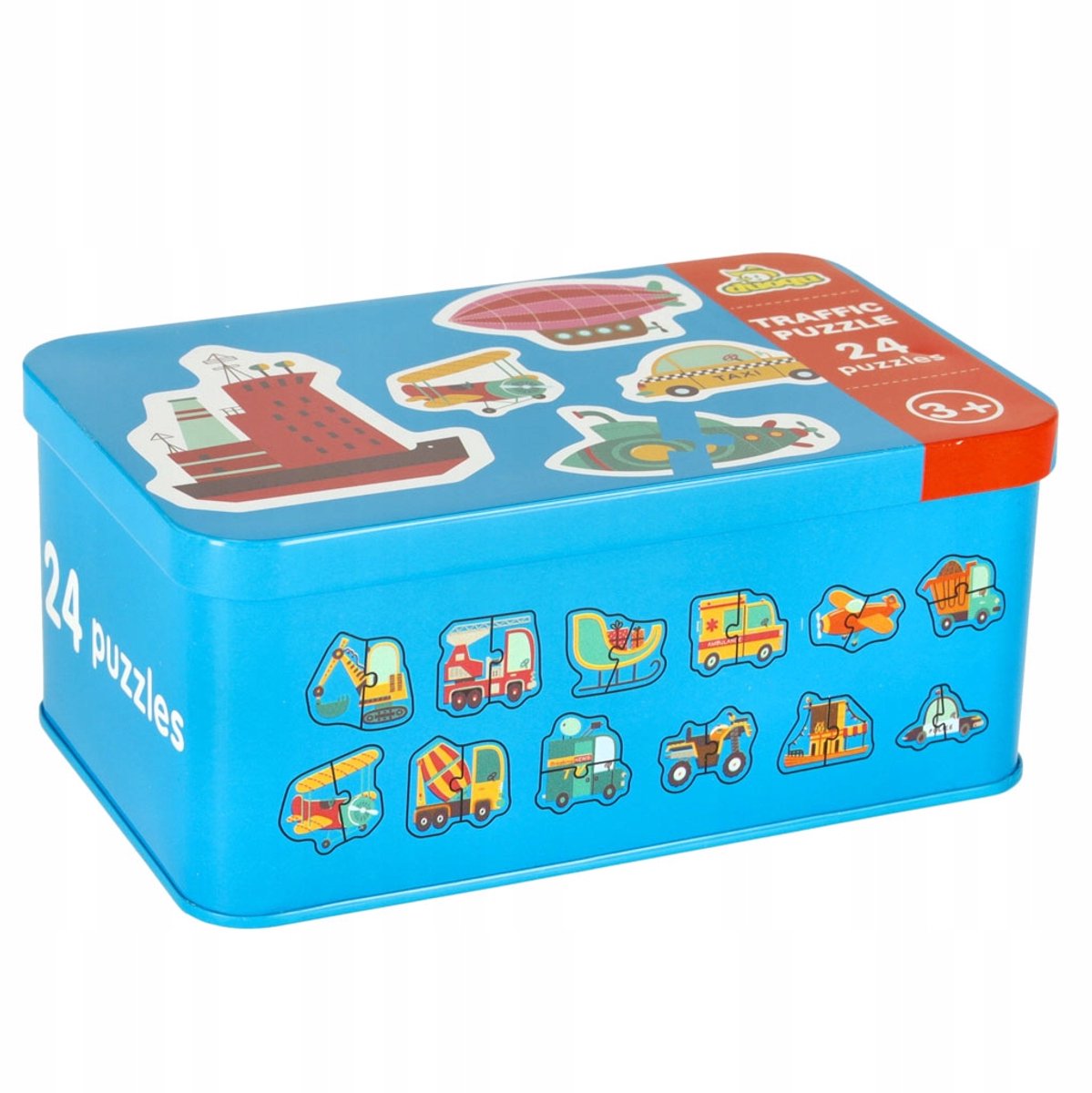 Educatieve Puzzel Voertuigen in Blik - 24 Stuks
