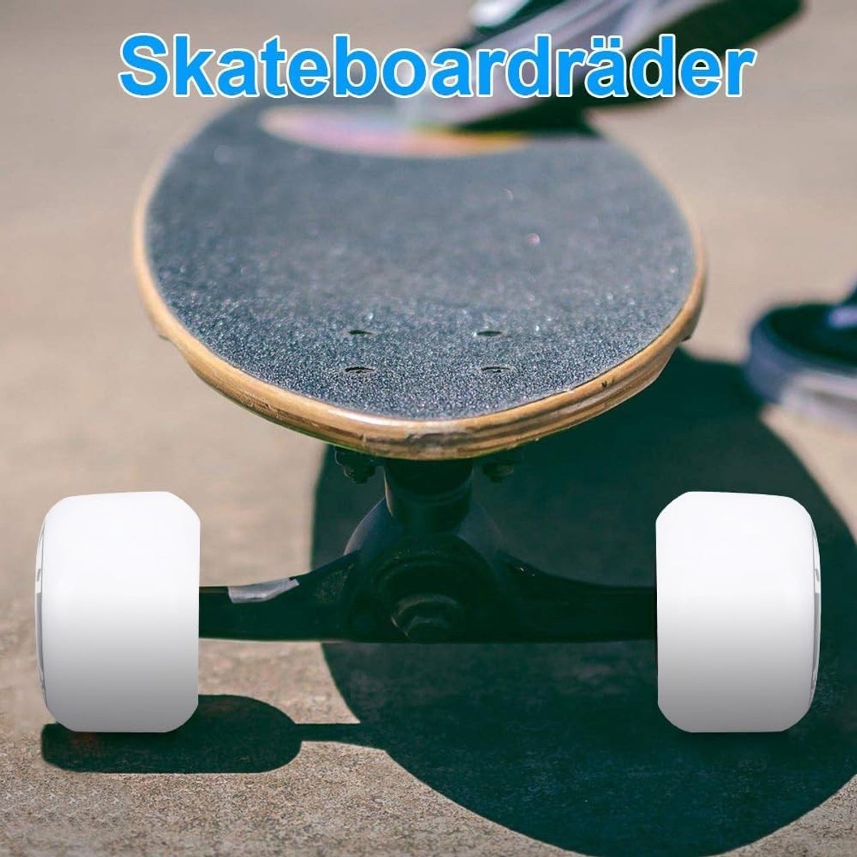 Set van 4 skateboardwielen van 50mm, hoge elasticiteit PU, vervangingsaccessoires voor skateboard en elektrische scooters