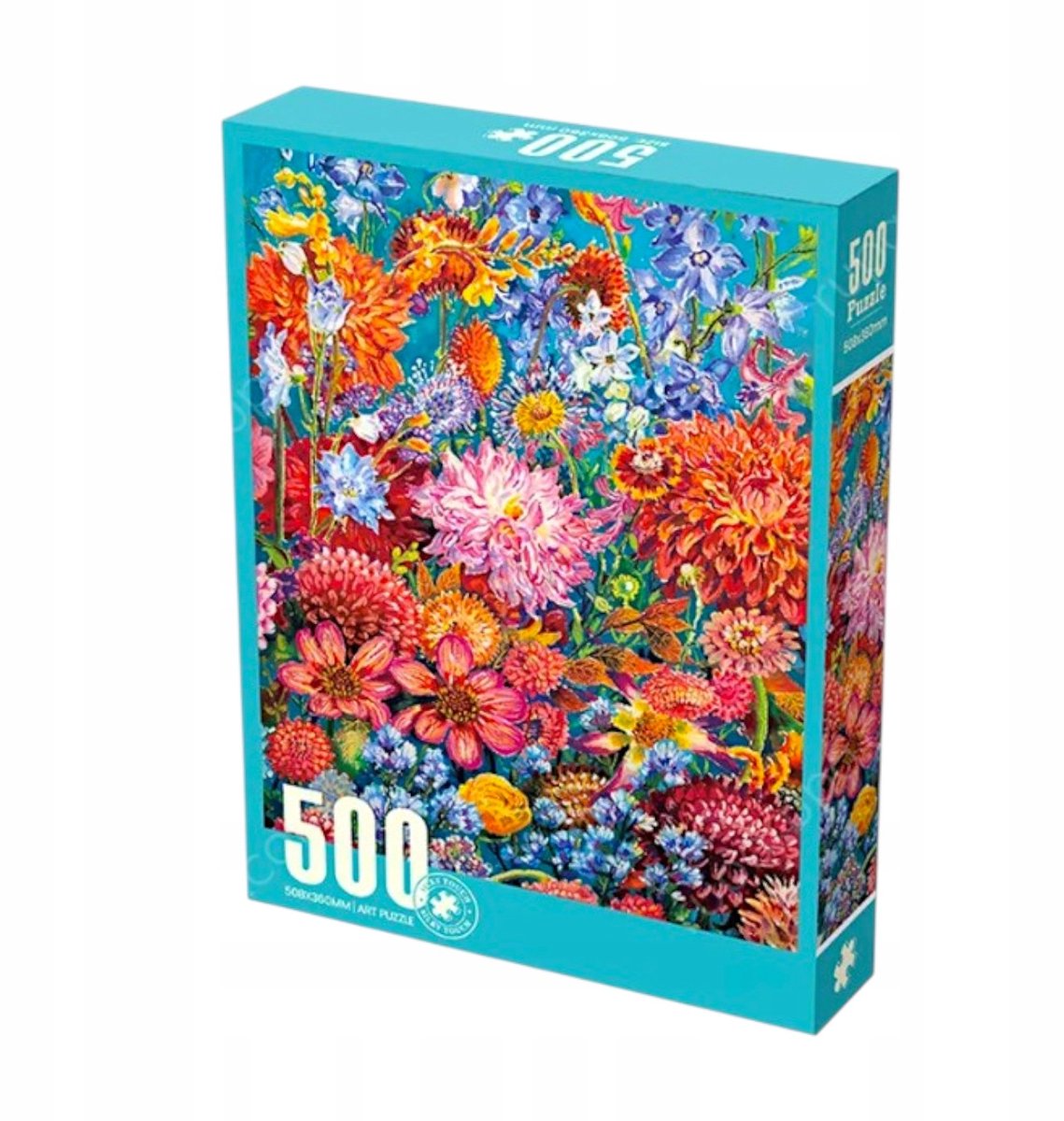 Merkloos Puzzel 500 Stukjes - Kleurrijke Bloemen