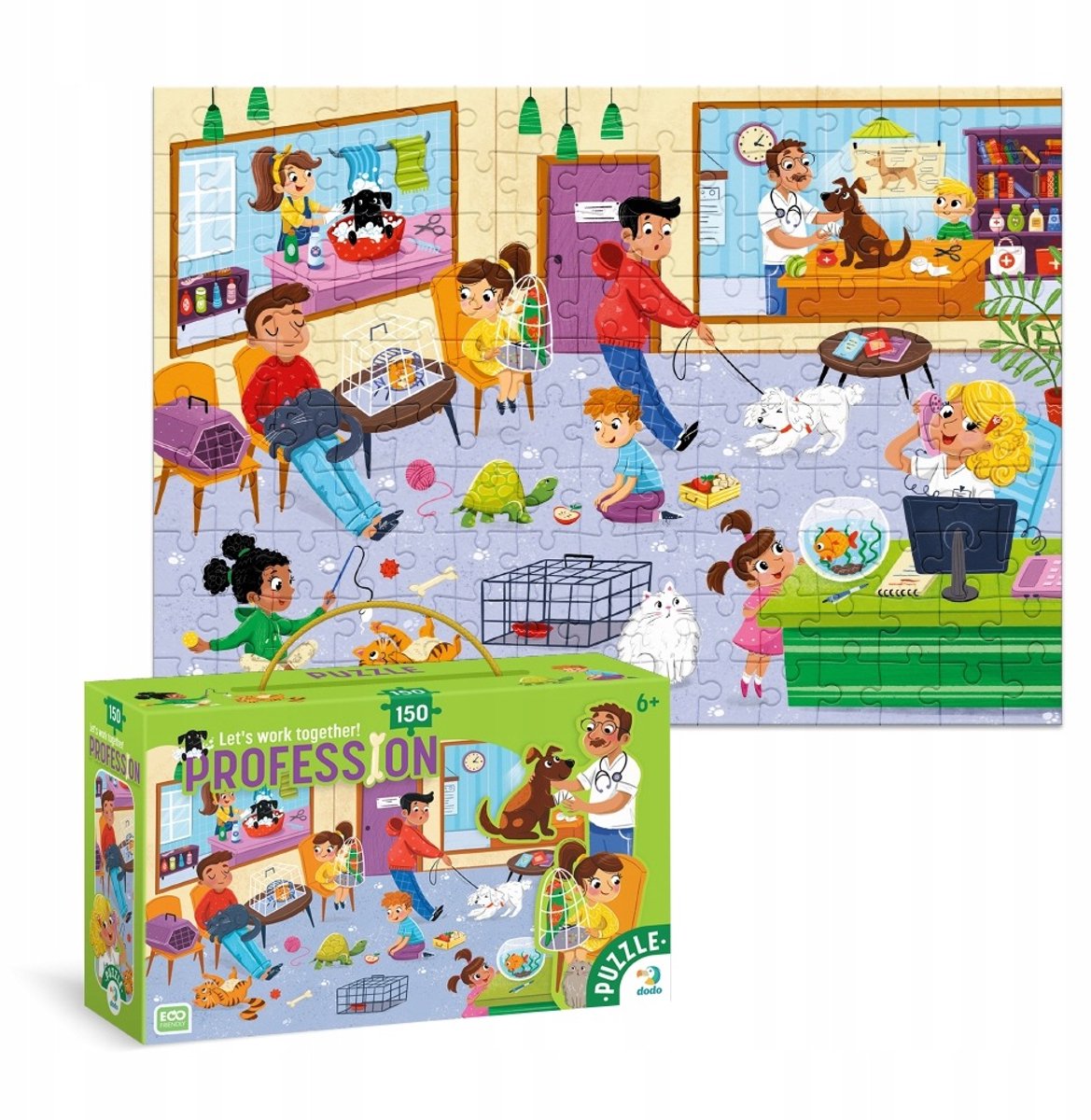 Dodo Educatieve Puzzel: Dierenarts Beroep, 150 Stukjes, Vanaf 6 Jaar