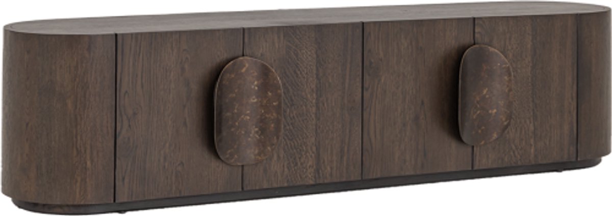 Meubelplaats Tower Living Allure TV-meubel donkerbruin 210 cm Naturel