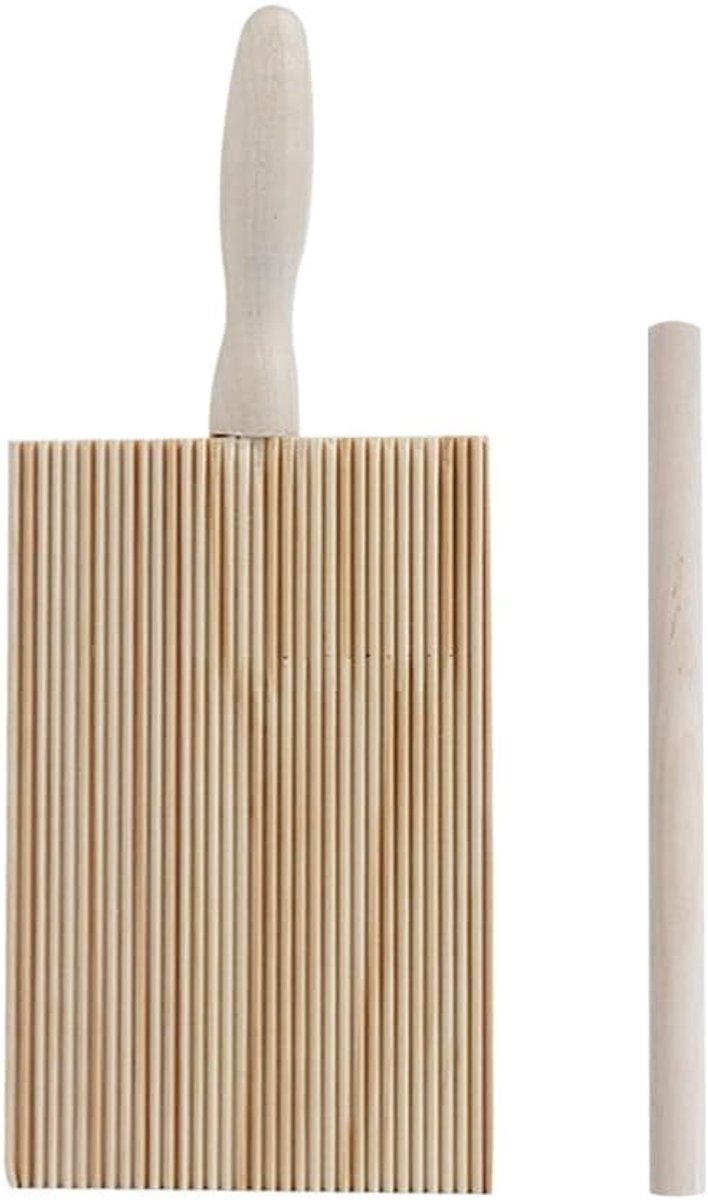Houten Noodle Maakplank met Handvat, Duurzaam Keuken Gereedschap voor Pasta, Oatmeal en DIY Mallen, Inclusief Houten Rolstok