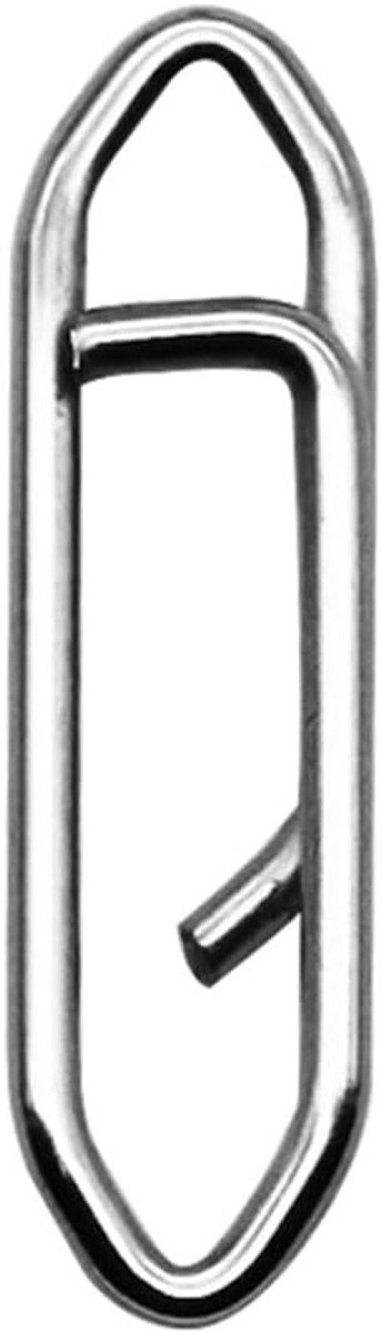 50 Stuks Vissersclips RVS Snelle Verbinders voor Lures, Splitringen en Swivels voor Zoet- en Zoutwater