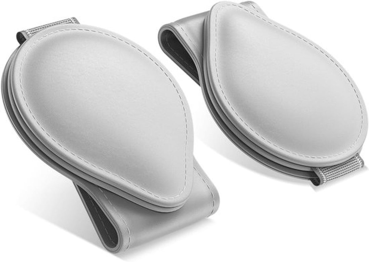 Zonnebrillenhouder voor autozonneklep, set van 2 stuks, magnetische brillenhanger en clip voor alle automodellen, grijs en praktisch ontwerp