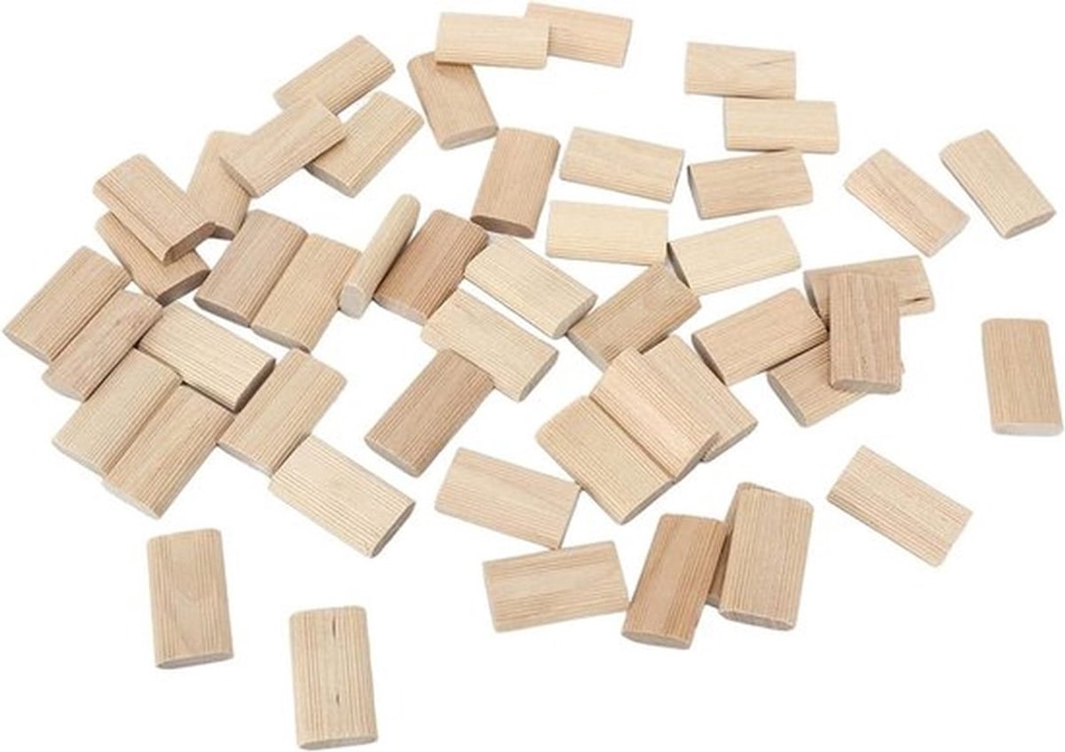 50 stuks losse beuken pennen 8x40mm voor houtbewerking meubelbouw kastbouw