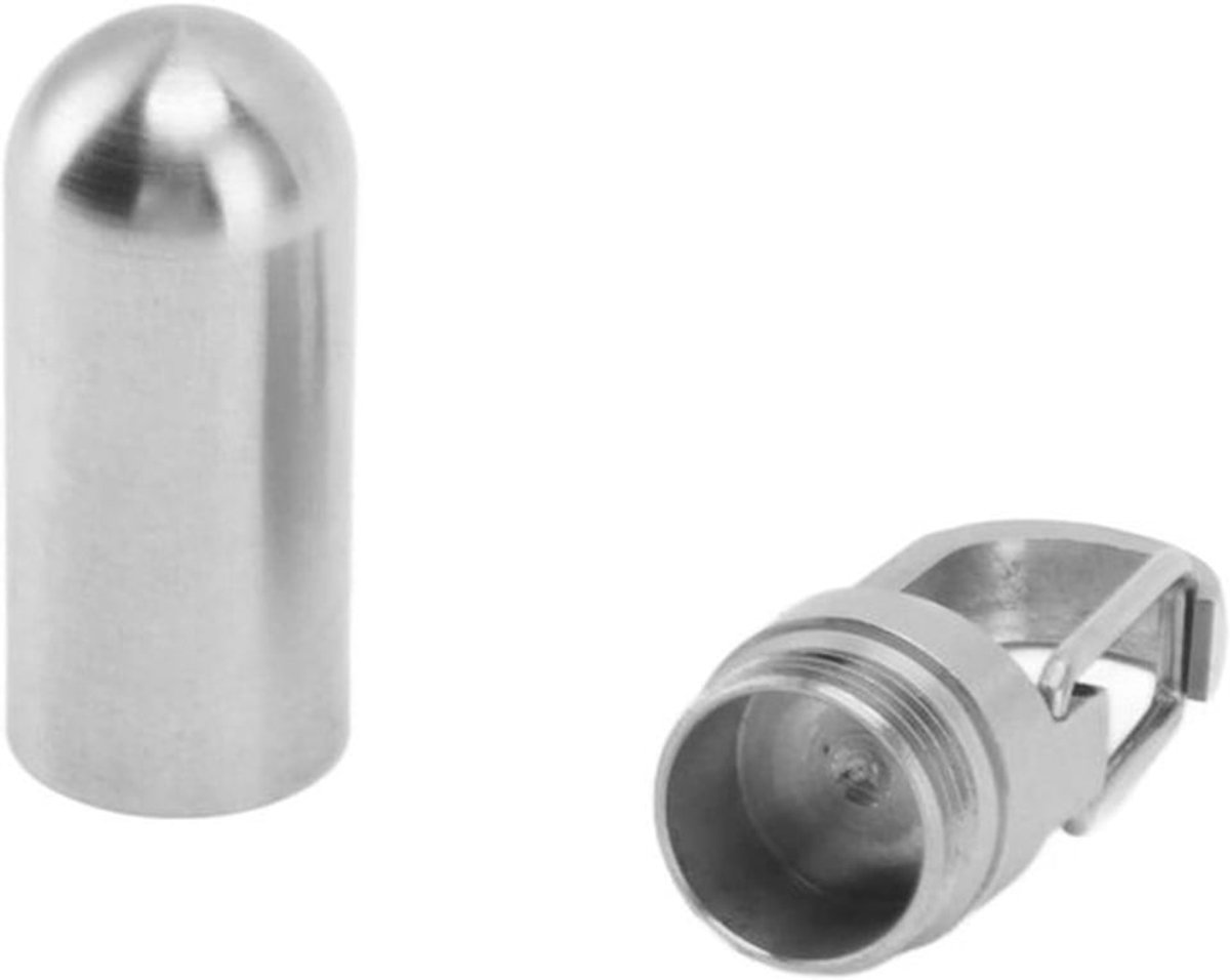 Roestvrijstalen pilhouder nood sleutelhanger mini - Compact pillendoosje voor medicijnorganisatie
