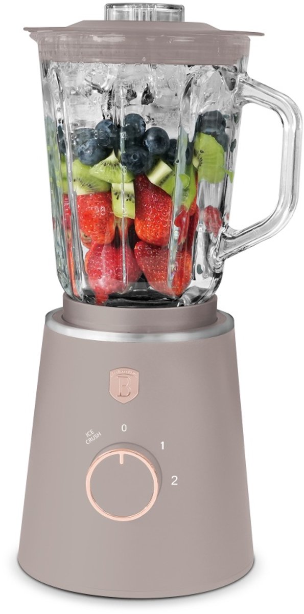 Tafelmixer met glazen kom van 1,5 L, 1000 W, Taupe Collection