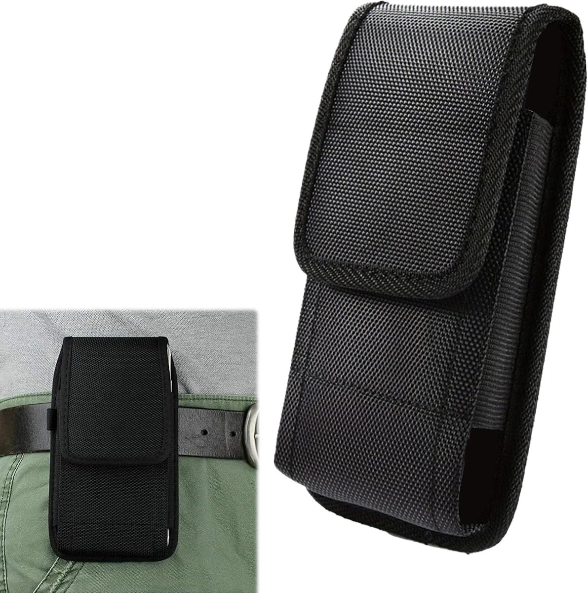 Premium Heuptas voor Mobiele Telefoon - Beschermende Tas voor Samsung Galaxy en iPhone - Universele Zwarte Telefoonhouder met Verstelbare Band
