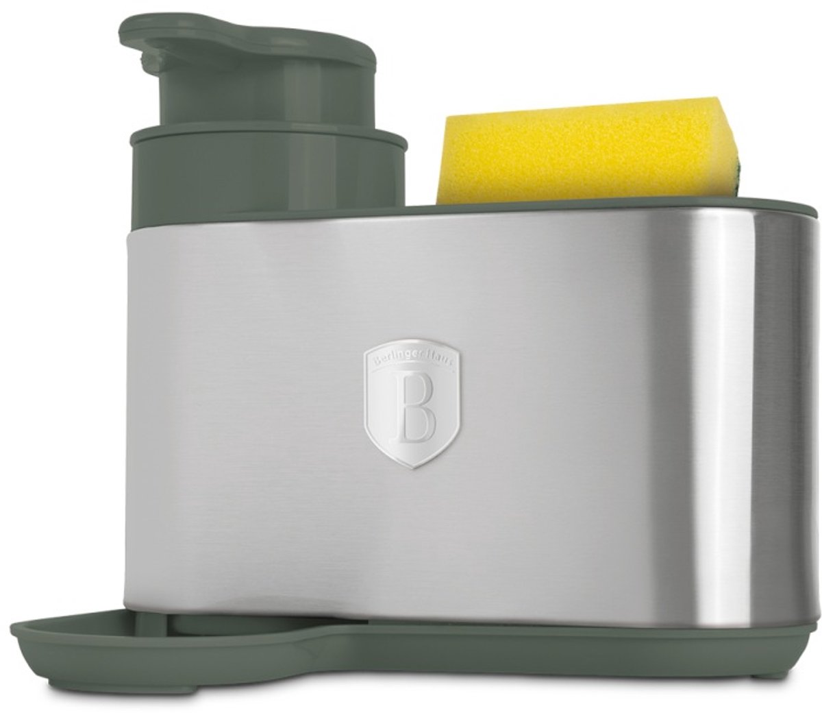 Afwasmiddeldispenser met houder 2-in-1 Matte Green Collection