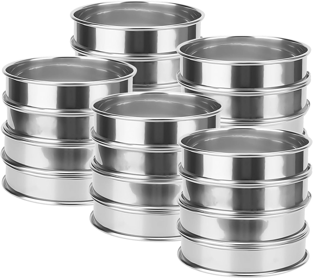 20 Stuks 10 cm Crumpet Ringen, 4 Inch Anti-aanbak Muffin Ringen, Mousse Ringen en Taartvormen voor Bakken