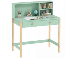 Aiyaplay Kinderbureau met Lades en Opbergruimte - Kinderschrijftafel - Kinderbureautje - Groen