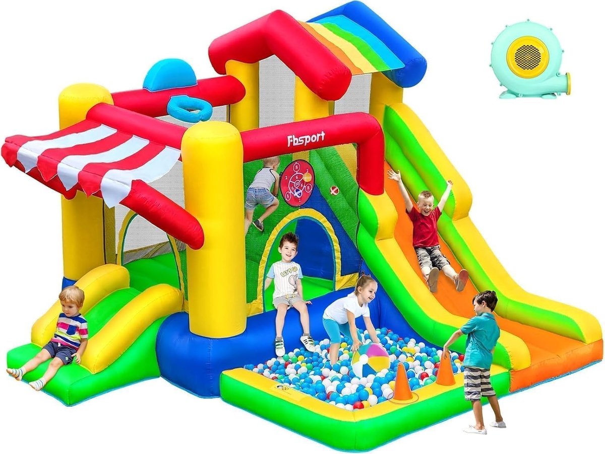 Mini trampoline - Multi-inzetbaar Speeltoestel - 305 x 322 x 208 cm - Duurzame Oxford-stof - Voor Kinderen