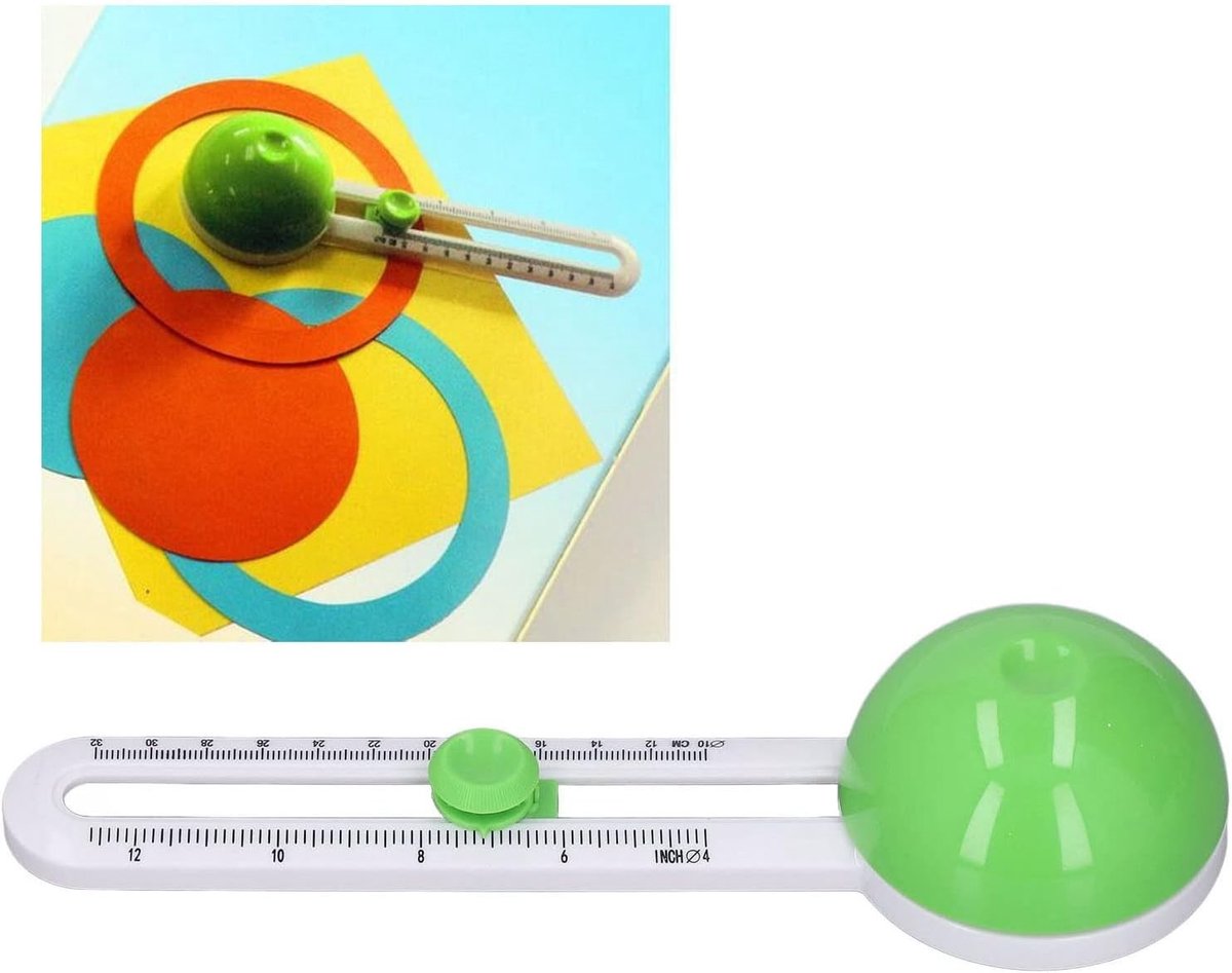 Verstelbare Circulaire Papier Snijder voor Precisie Snijden, Rotonde Snijgereedschap en Creatief Knutselen