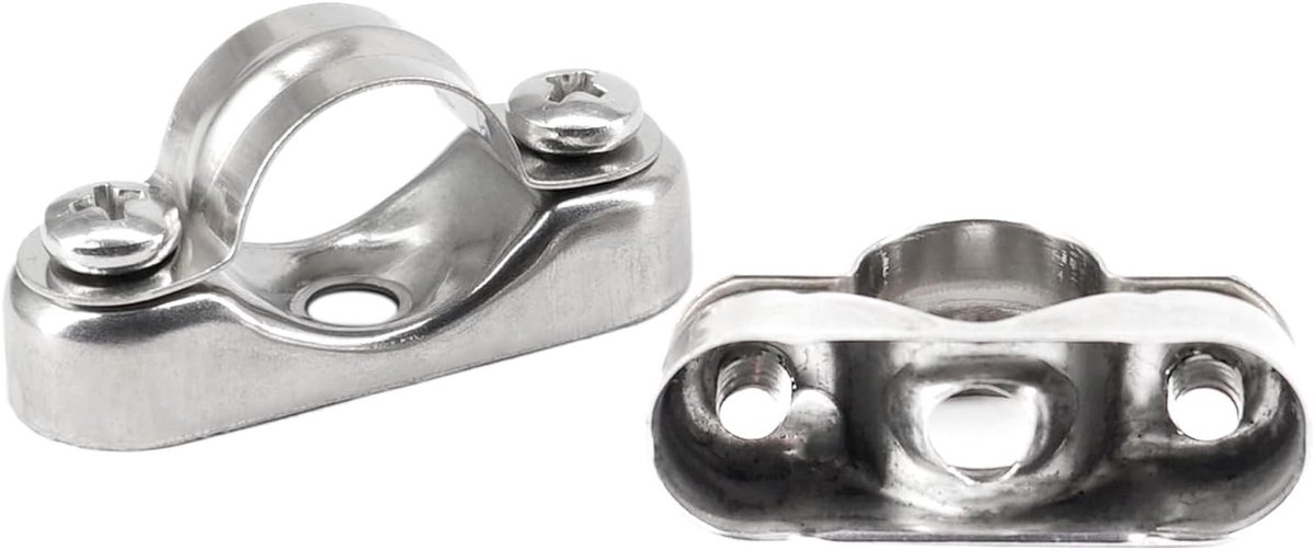16-18mm Wandgemonteerde Slangklemmen en Pijpsteunen van RVS - Duurzame Bevestigingsoplossingen voor Tuin en Klussen