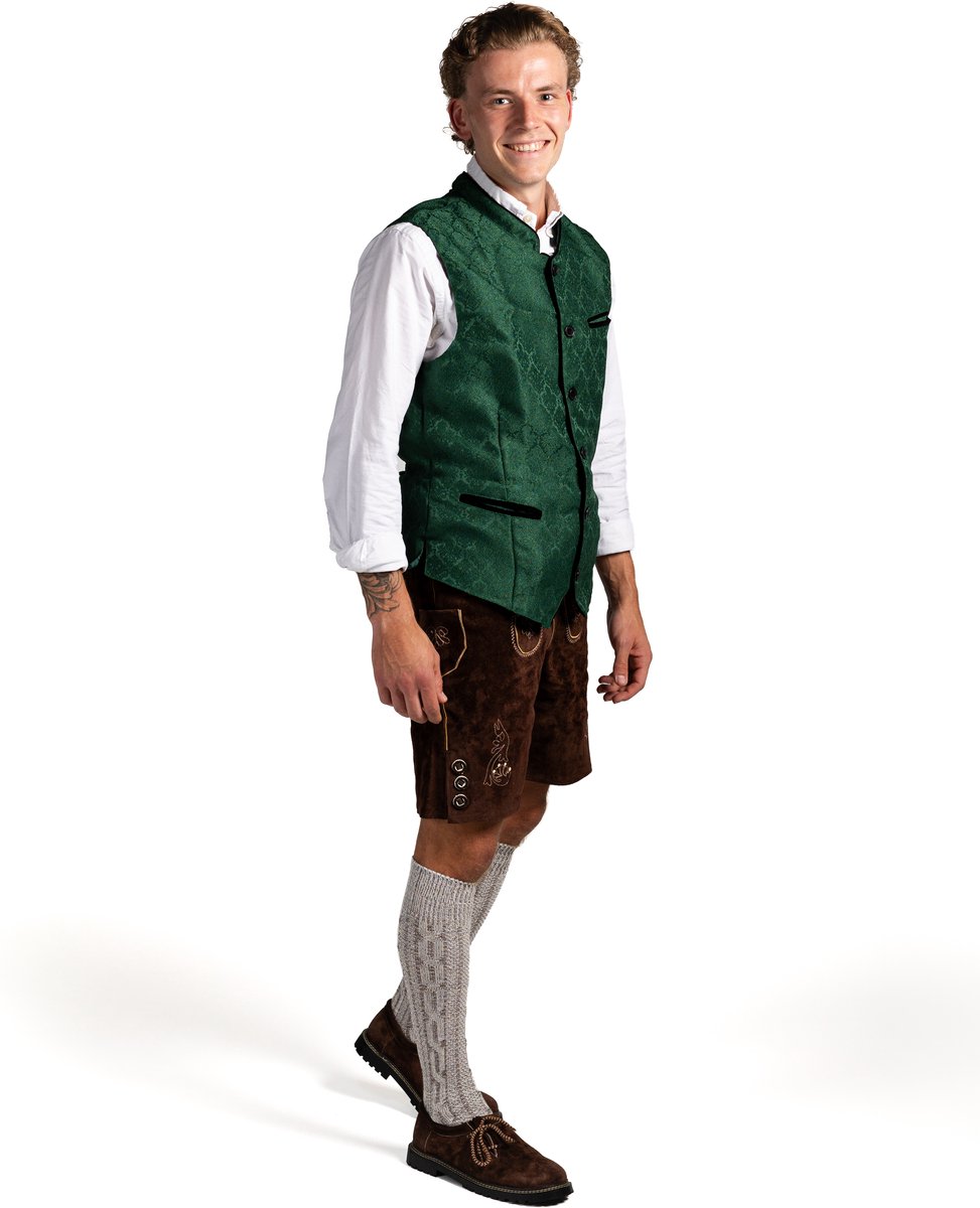 SAMEX David - Heren Oktoberfest Gilet - Groen