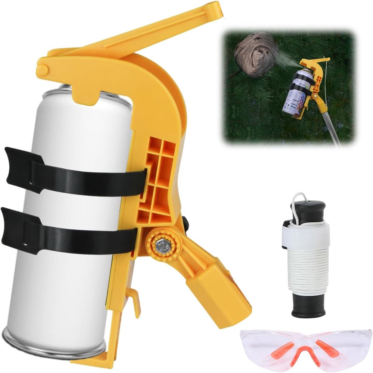 Verstelbare Spray Plakadapter voor Buiten, Geschikt voor Wespenspray en Bijenspray, Ideaal voor Spuitverf en Raamreiniging