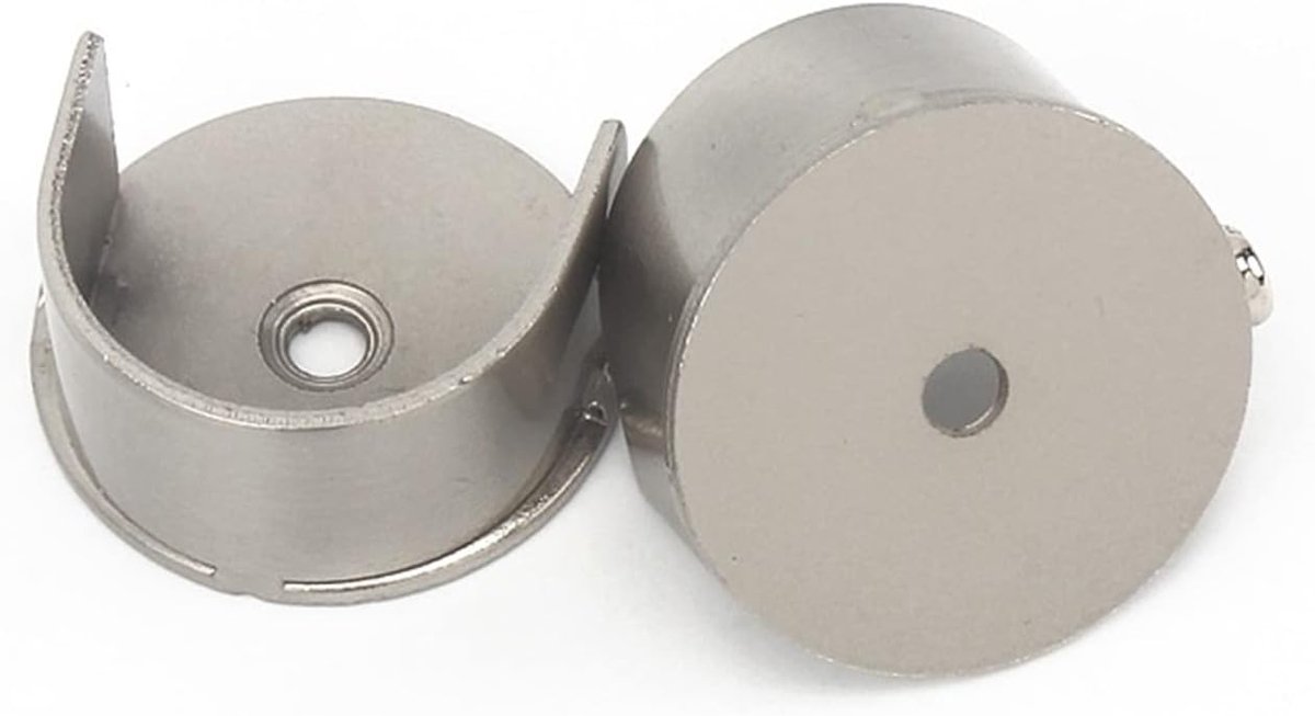 Set van 2 inbouw gordijnroedebeugels - 28mm muurbeugel