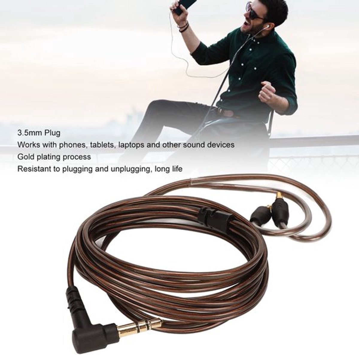 Allecto - Hoogwaardige Oortelefoon Upgrade Kabel - Lossless Geluid - 3.9ft