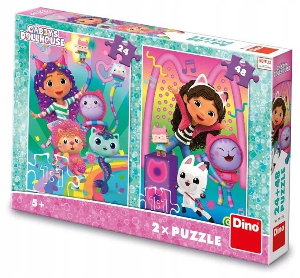 Gabby's Poppenhuis Disco Partypuzzels 2-in-1 (24+48 Stuks)
