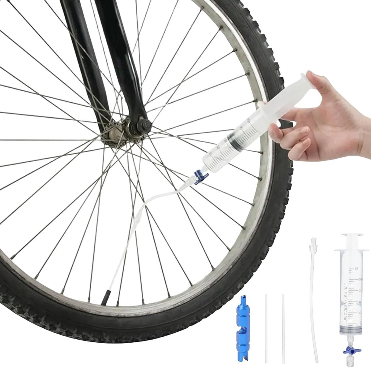 Tubeless Injector Spuit voor Fietsen, Geschikt voor Fietsealant en Ventielverwijdering, Ideaal voor Tubeless Fittingen en Reparaties