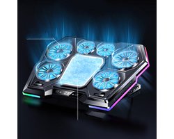 Bestverkochte LED laptopkoelpad met 6 ventilatoren en luchtgekoeld systeem voor 14,1-21 inch laptops