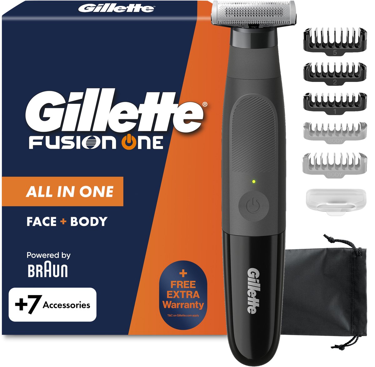 Gillette Fusion One Hybrid Trimmer & Scheerapparaat