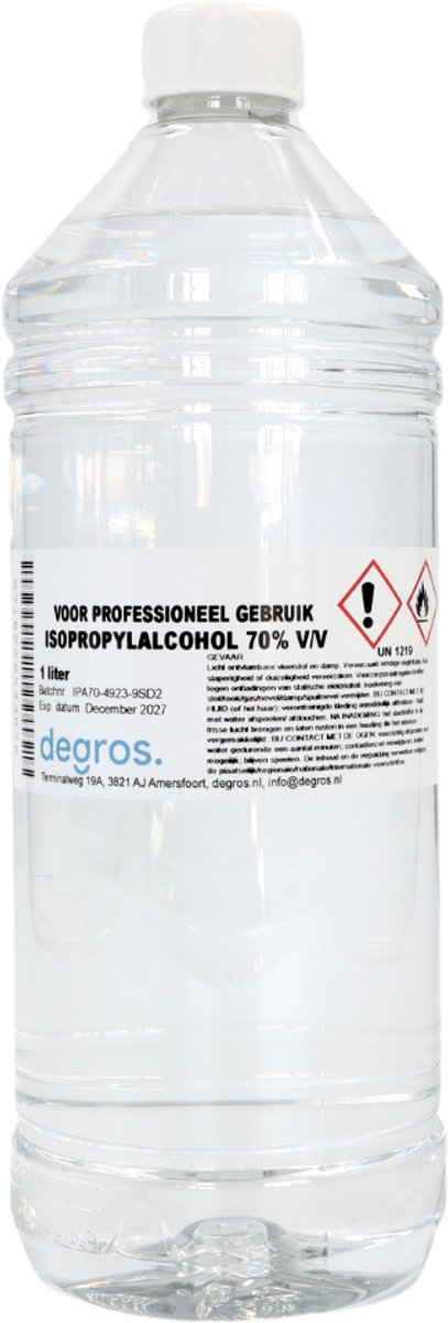 Isopropanol 70 % - IPA - Isopropyl alcohol - 1 liter