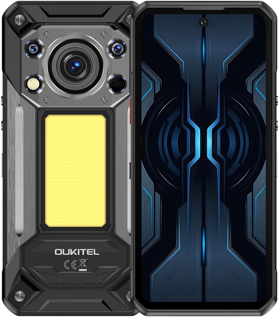 OUKITEL WP500 Outdoor Smartphone-10000mAh 45W Snelladen-1TB ROM-5G Dimensity 8300-120Hz 6.8 inch FHD