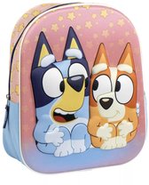 Bluey & Bingo Rugzak Meisjes – 3D Schooltas Kind 31 cm – Sterrenprint