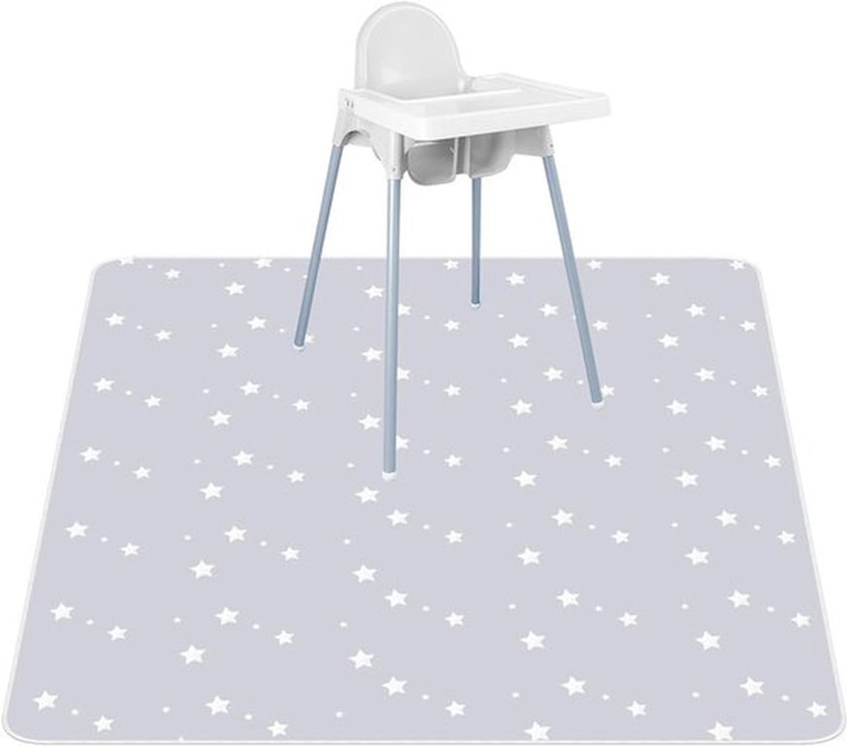Spatmat voor kinderstoel - Wasbaar en waterdicht - 132 cm - Morsmat voor kinderstoel - Gemakkelijk te reinigen - Geschikt voor kunst en ambachten.