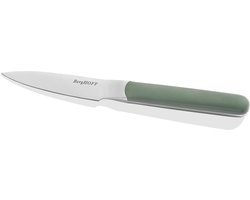 BergHOFF Home Elements Schilmes 8,6 cm – Compact Officemes voor Fruit & Groenten – Vlijmscherp Aardappelschilmes – Ergonomisch Handvat, RVS & Vaatwasbestendig Mes – Khaki
