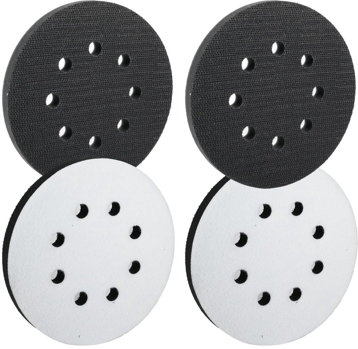 2 Stuks 150 mm Interface Pad met 6 Gaten, Zachte Schuim Polijstpads voor Schuren en Polijsten, Lichtgewicht en Praktisch voor Effectieve Afwerking