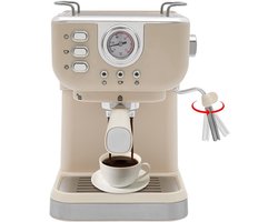 Espressomachine Halfautomatisch - Wit - 1050 W Vermogen - 1,5 L Watertank - PP Materiaal - Voor Thuisgebruik