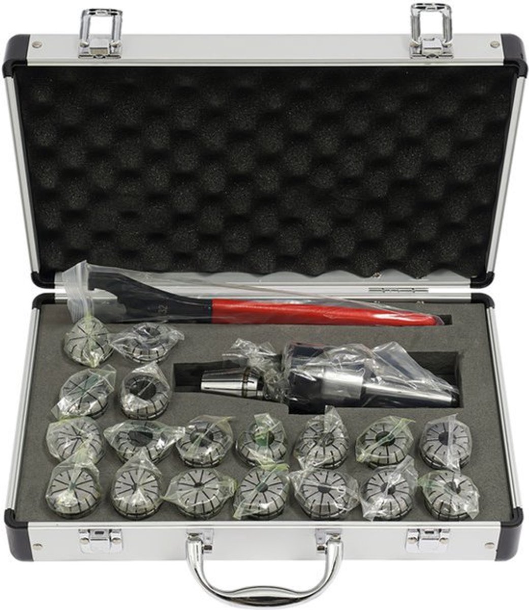 Freesmachine Spantang Set - 19-delige Precisie - ER32 - Aluminium Verenstaal - Voor Metaalbewerking