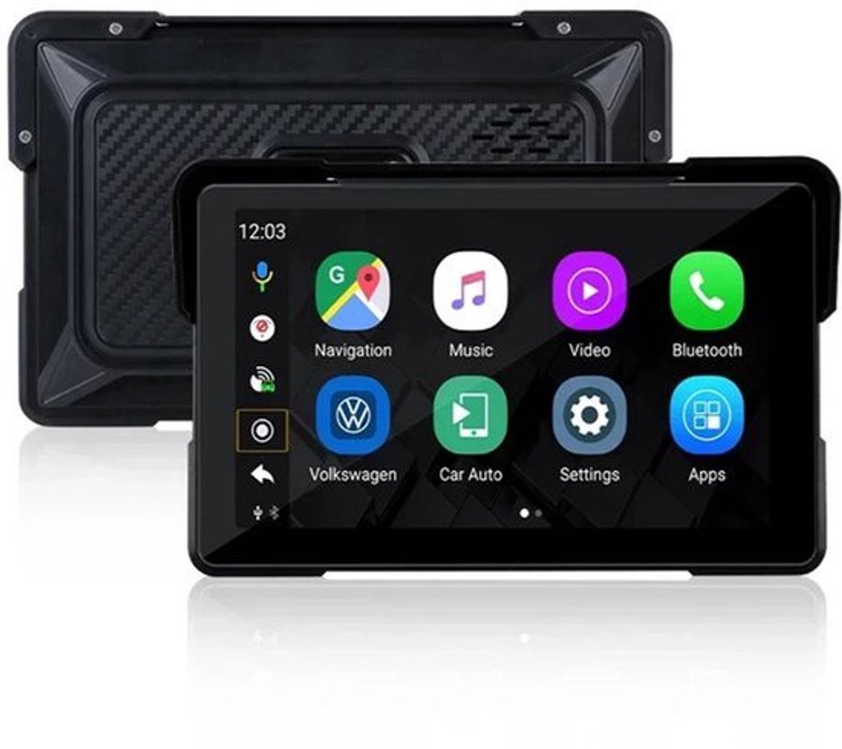 Motorfiets Navigatie 7 Inch 2K HD Scherm - Draadloos CarPlay Android Auto Airplay - Draagbaar Moto Monitor - GPS Navigatiesysteem
