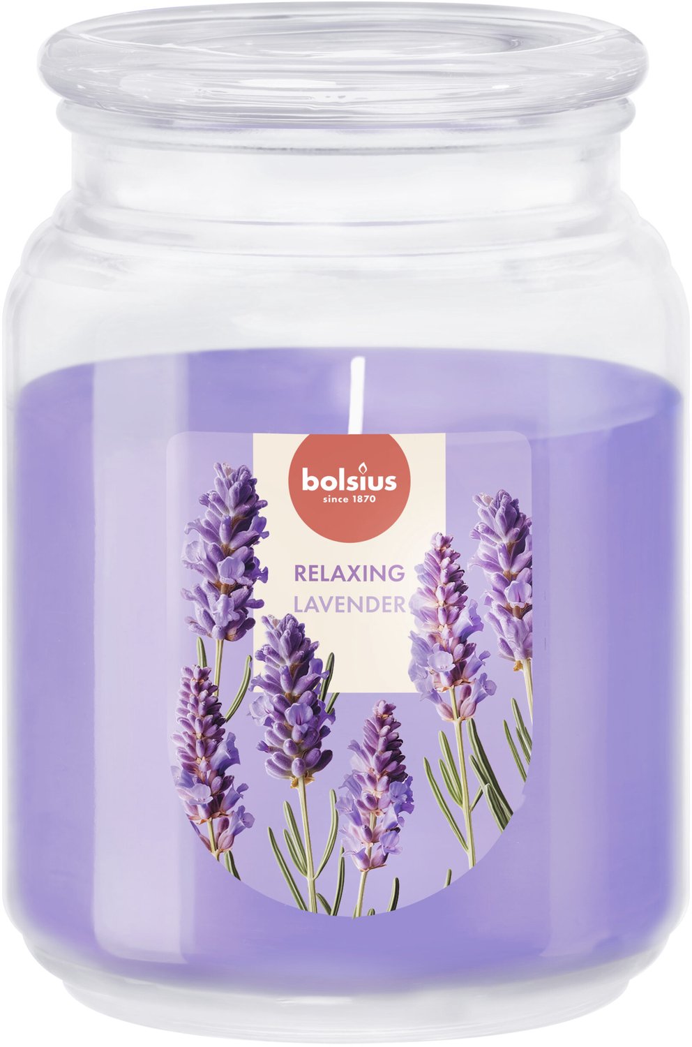 Bolsius True Scents Geurkaars in Glas met Deksel Lavendel (1 Stuk) paars