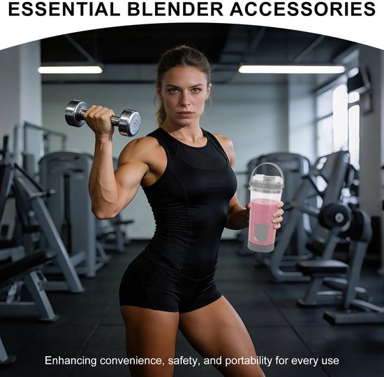 Blenderaccessoireset - Siliconen en kunststof - Vaatwasserbestendig — afbeelding 3