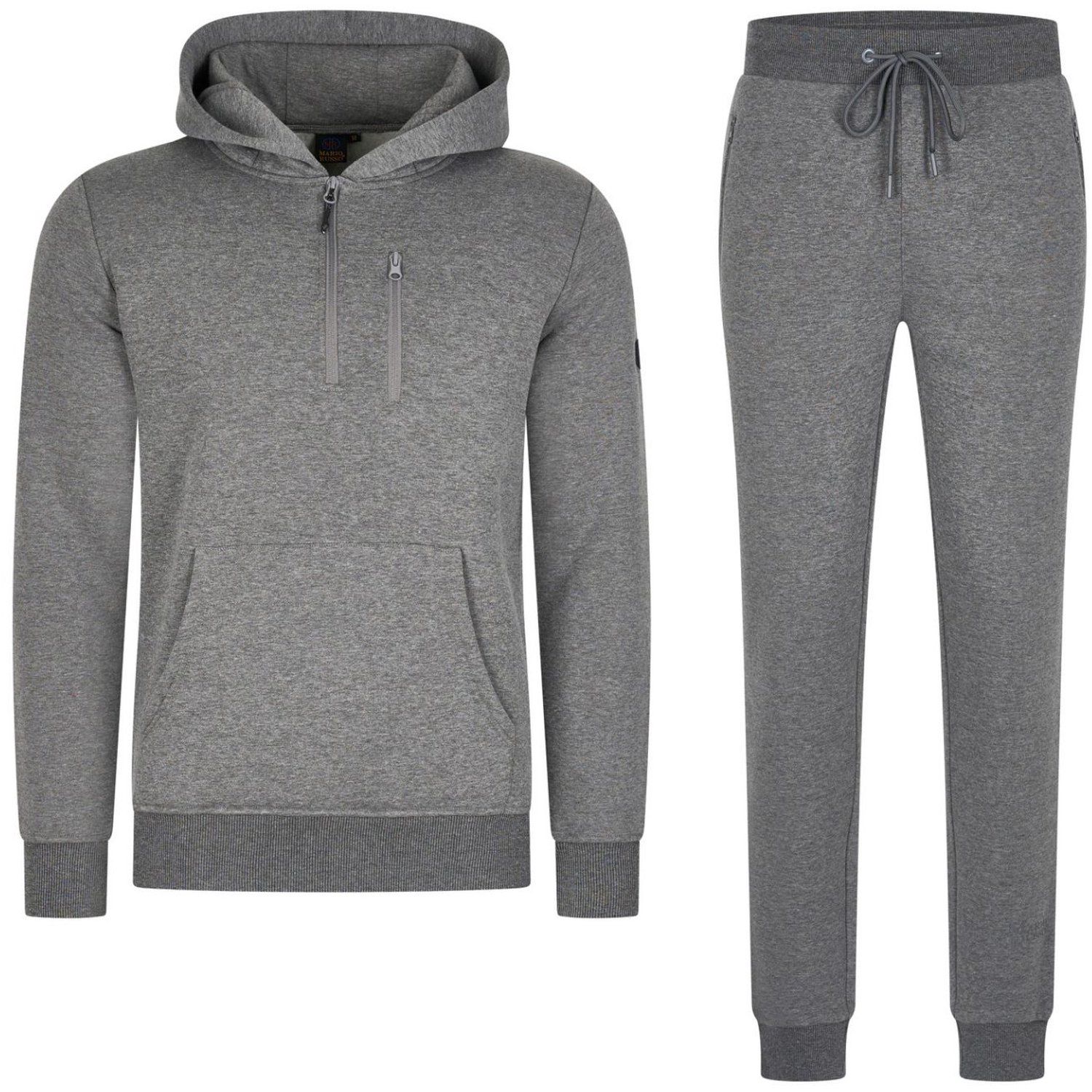 Mario Russo Trainingspak Achilles - Huispak - Joggingpak - Hoodie - Antraciet - L