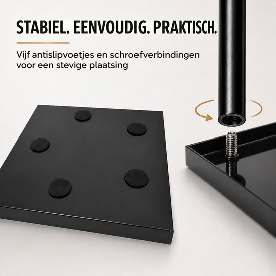 Flessen Droogrek voor Waterflessen - Afdruiprek met 5 Stangen en Opvangbak - Compact Flessenrek voor Keuken — afbeelding 4