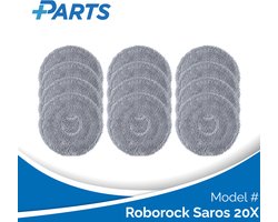 Roborock Saros 20X Dweilpads (12 Stuks, Plus.Parts® alternatief voor 8.02.0453)