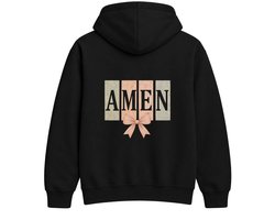Amen Hoodie – AMEN – Pasen Outfit – Unisex Hoodie voor Dames & Heren – Religieus Cadeau