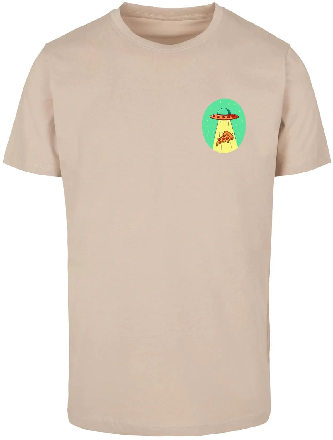 T-shirt Mister Tee Ufo Pizza Creme