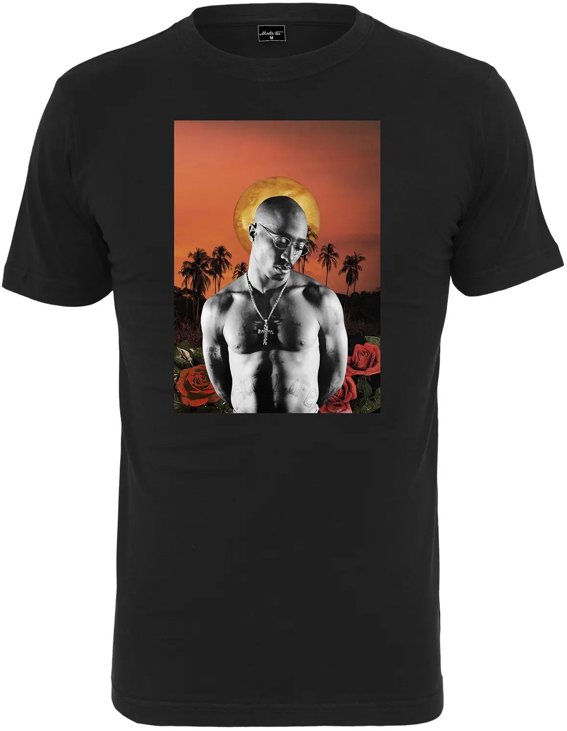 T-shirt Mister Tee tupac unet collage Zwart