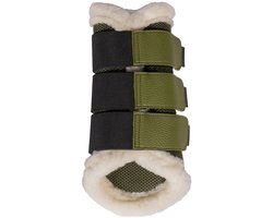 Gesloten peesbeschermers voor paard met bont HKM Comfort Premium Mesh