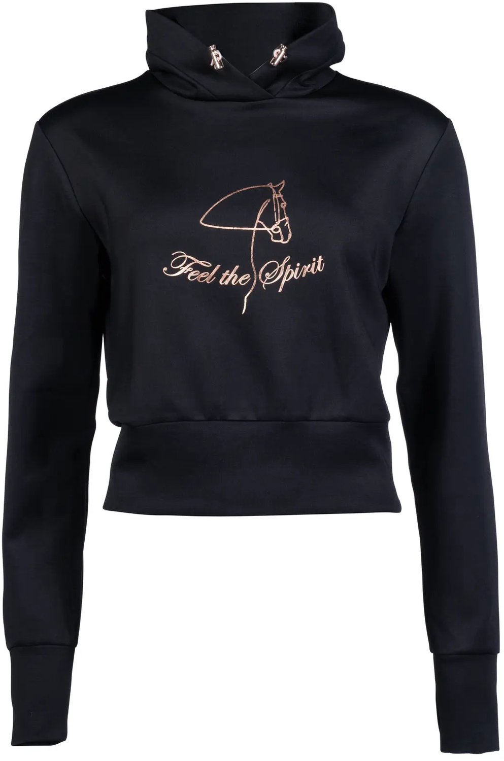 Dames Hoodie HKM Equestrian Rosegold Style Zwart