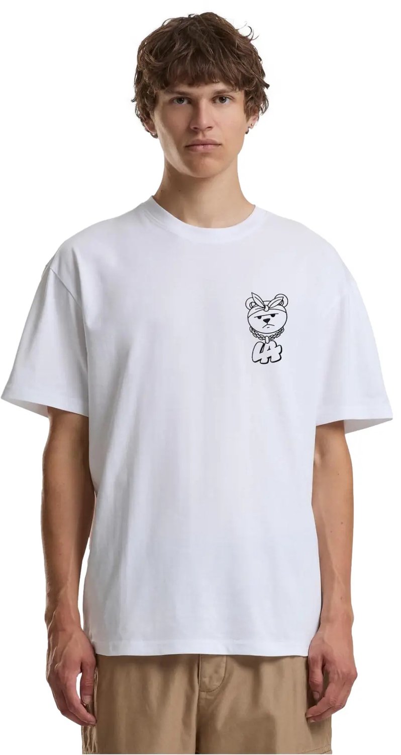 Oversized T-shirt Mister Tee LA Bear EMV Wit