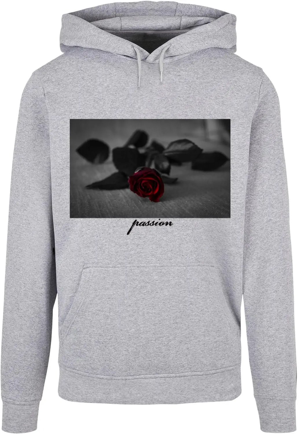 Hoodie Mister Tee Passion Rose Heidegrijs