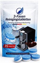 35 Reinigings tabletten Koffiemachine - Krachtige 3 Fasen Reiniging – Geschikt voor Jura, Siemens, Bosch, Philips, Saeco, De'Longhi & Krups