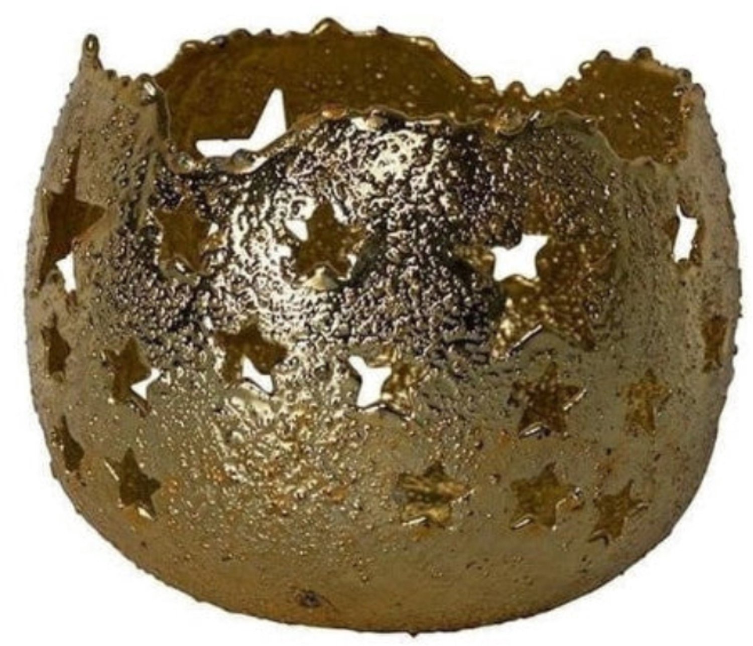 B Living Windlicht Metaal-Ster-Goudkleurig-11,5x11,5x9 cm
